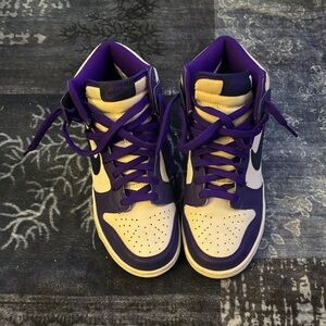 Nike High-Top Sneakers in Purple and Cream